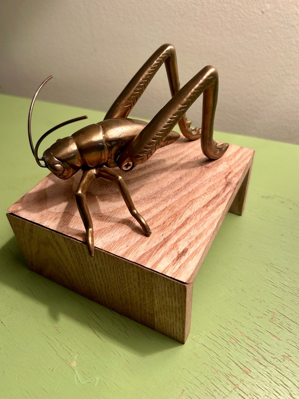 Vtg Brass Lucky Grasshopper/Cricket
